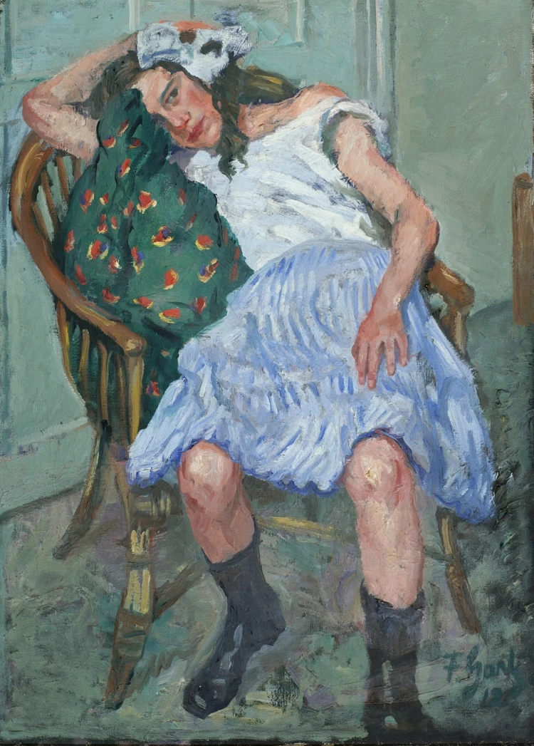Abbildung: Mädchen im Sessel