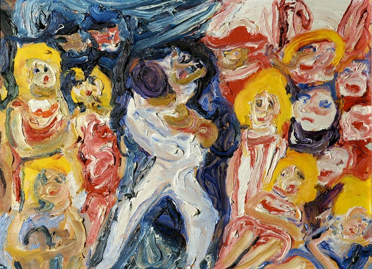 Abbildung: Alfred Wais, Volksszene, 1958, Sammlung Joseph Hierling im Buchheim Museum © Rechtsnachfolge des Künstlers, Reproduktion: Joseph Hierling