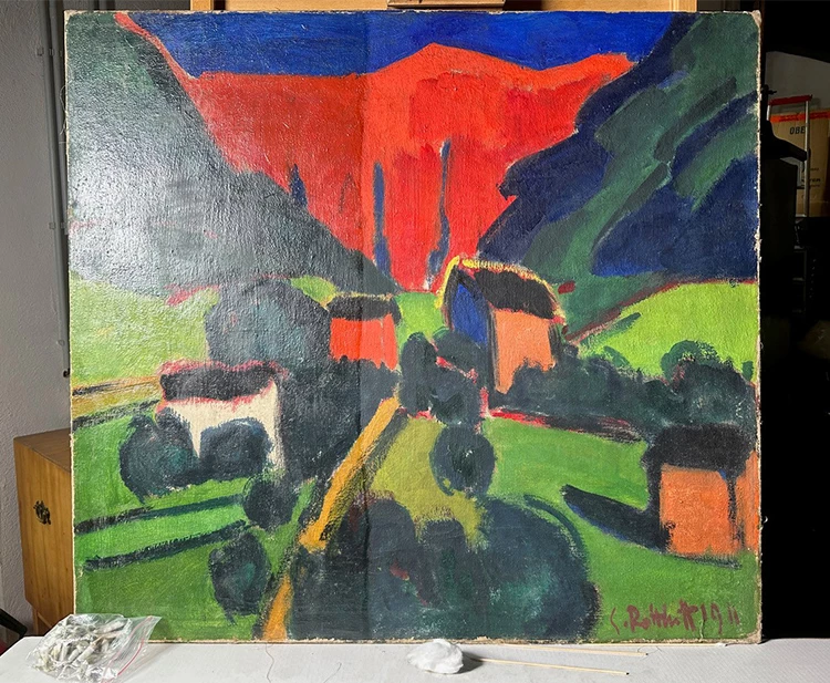 Abbildung: Karl Schmidt-Rottluff, Norwegische Landschaft (Skrygedal), 1911 © VG Bild-Kunst, Bonn, 2026; Foto: Catrin Paul